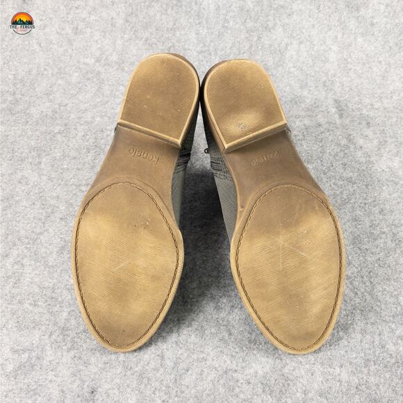 Kensie Gerona Ankle Boots Gray Brown Suede Leather Side Zip Women's Size 8M - Picture 7 of 10